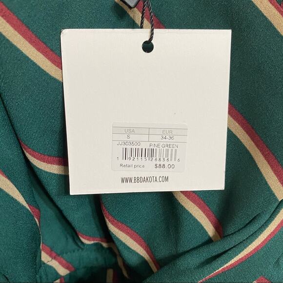 NWT BB Dakota Cross the Line Hunter Green Revolve Jumpsuit - Picture 5 of 9